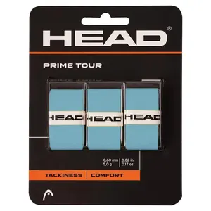 Prime Tour Tennis Overgrip 3-Pack Blue - Original Design for Enhanced Performance and Comfort