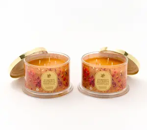 HomeWorx by Slatkin + Co. S/2 18oz Dark Autumn Candles