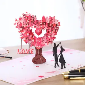 3D Floral Greeting Card, Perfect Gift for Her, Wife, Husband, Romantic Birthday, Anniversary, Valentine's Day, Mother's Day, Wedding