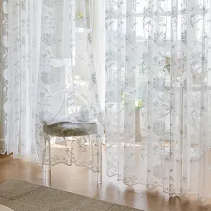 Floral Jacquard Door Curtain, 2 Counts Modern Simple Door Curtain, Home Decorative Curtain for Living Room Bedroom, Room Divider Curtain, Home Decoration Curtain