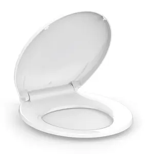 【GARVEE】Round Toilet Seat, Soft-Slow Close, 17 Inch Round Toilet Seat For Round Toilets, Quiet-Close Lid And Seat, Easy To Install And Clean, Never Loosen, White