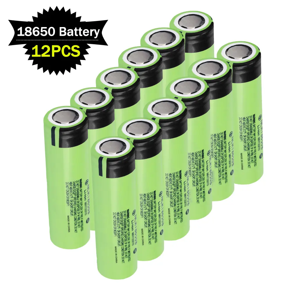 12PCS Original 18650 Lithium Battery, 3500mAh Rechargeable Charging Battery for Household Small Appliances, 18650 Battery* 12Pcs