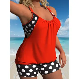 New Conservative European And American High Elasticity Belly Covering Slimming High-end Swimming Swimsuit Tankini Set