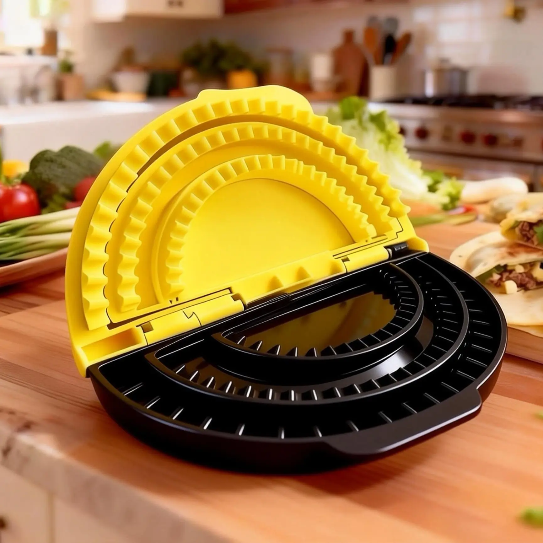 3-in-1 Kitchen Utensils Tortilla Sealer, Crimper & Empanada Maker Press - 10/8/6 Inch Round, Crimped Edge Food-Grade Tool for Home Kitchen Tortillas, Dumplings (Easy-Clean), Kitchen Gadgets, Cooking Tool