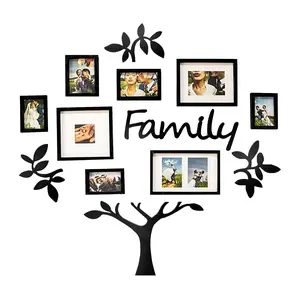 3D Acrylic Photo Frame Wall Decor, 1 Set DIY Photo Collage Gallery Wall Sticker, Wall Decor for Home Office Wedding School, Ornaments