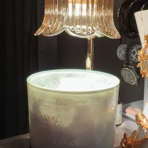 Modern Metal Candle Warmer Lamp with Timer & Brightness Control Adjustable Flameless Safety Cylindrical Decorative for Home Decor & Relaxation Amber-Scented Jar Candle Warmer Lamp