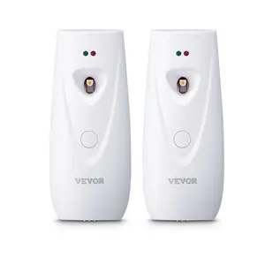 VEVOR Automatic Air Freshener Spray Dispenser,  , 2-Pack, Wall Mounted or Free Standing, Battery Operated, Multiple Time Settings for Home, Indoor, Bathrooms, Offices, Hotels, Commercial Places, White