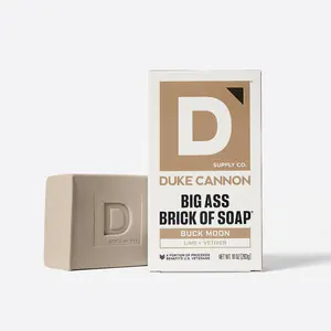 Duke Cannon Supply Co. Big Brick of Soap for Men – Buck Moon, Masculine Lime & Vetiver Scent, Superior Grade Extra Large Men’s Bar Soap, Gentle Cleanser, 10 oz Body Care