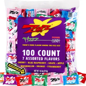 Zotz Fizzy Candy Bag, Assorted Flavors, 100 Count Bag