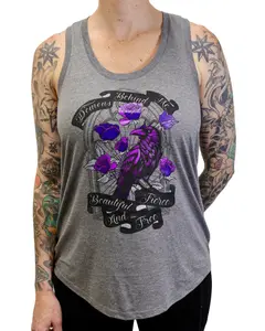"Raven" Triblend Racerback Tank