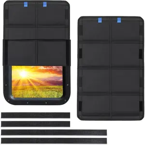 RV Door Window Shade 25" x 16", Foldable Blackout Sun Shade RV Window Cover with UV Protection for Camper, Travel