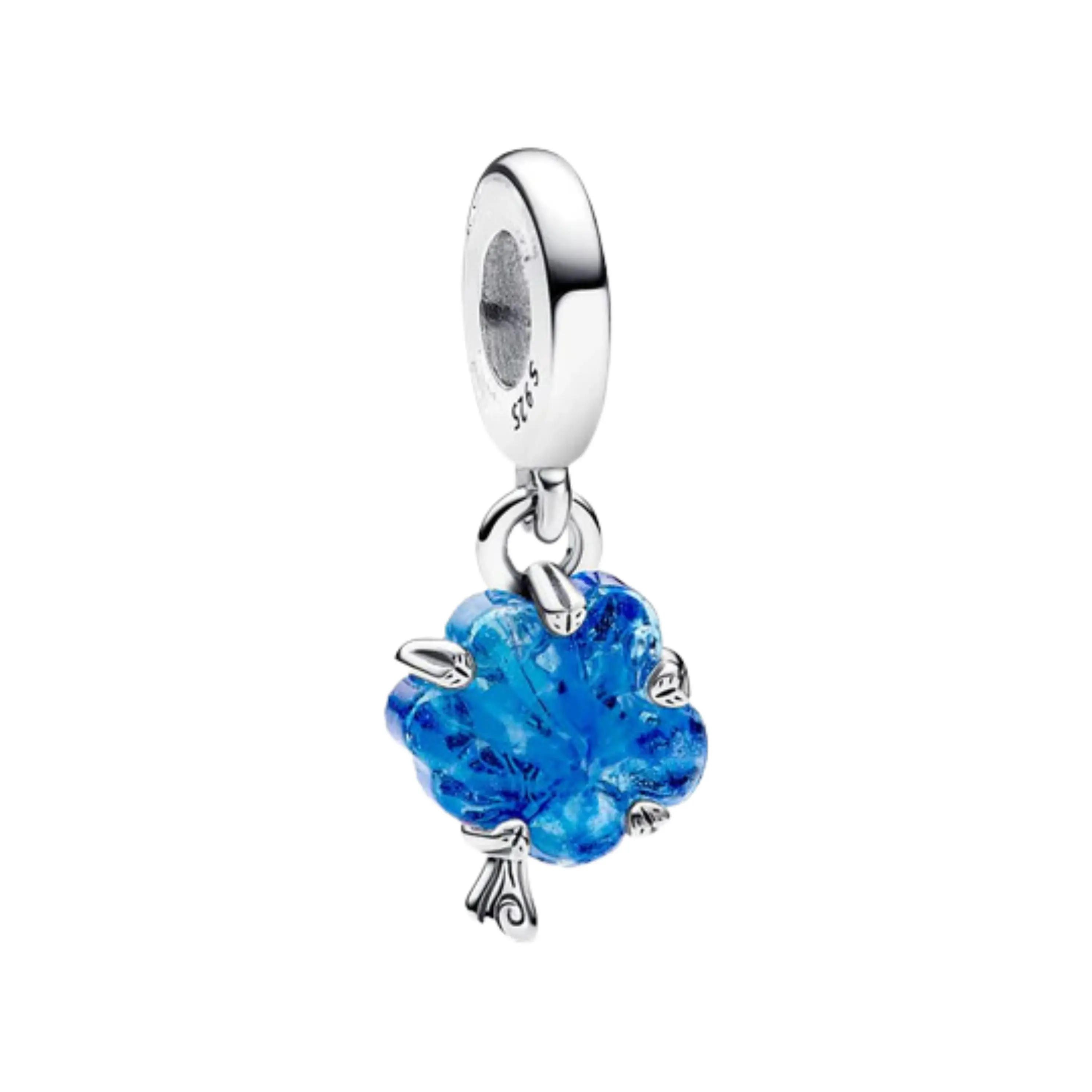 Blue Four Leaf Clover Charm | Lucky Clover Dangle Charm | Good Luck Jewelry Gift for Women