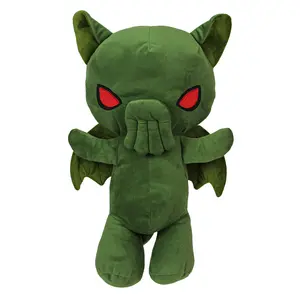 Creepy Cute Cthulhu Backpack Green Polyester Old One Fashion Day Bag