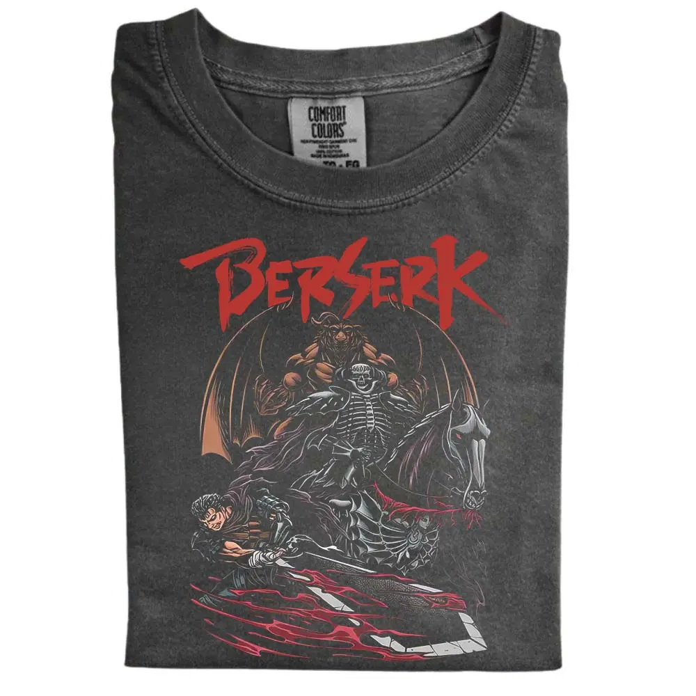 The Berserk Comfort Color Shirt, Anime Vintage Special T-shirt, Anime Manga, Anime Shirt, Black Swordsman, Graphic Anime Tee, Manga Shirt, Gift for Men, Gift for Women, Crew Neck T-shirt, Trending T-shirt