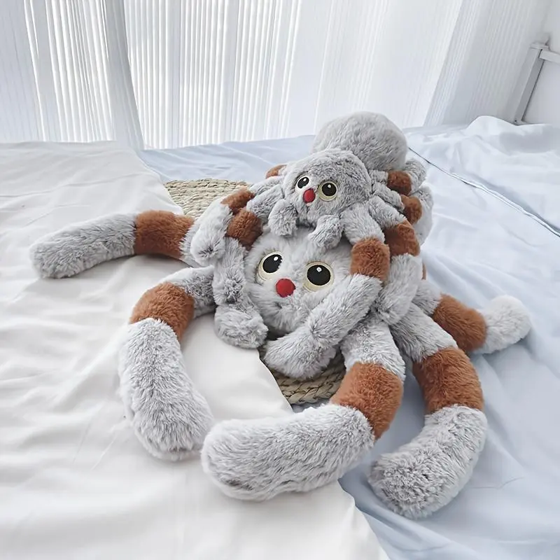 Unisex Cute Soft Interesting Spider Stuffed Toy, Animal Plush Doll for Room Decoration, Birthday & Holiday Gift