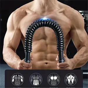 Home Fitness Equipment To Work Multiple Muscles, Carbon Fiber Strong Spring Arm Bar, with Protective Net Rope, for Arm and Upper Body Muscles, Available in A Variety of Strengths, Suitable for Students, Office Workers and Fitness Professionals.