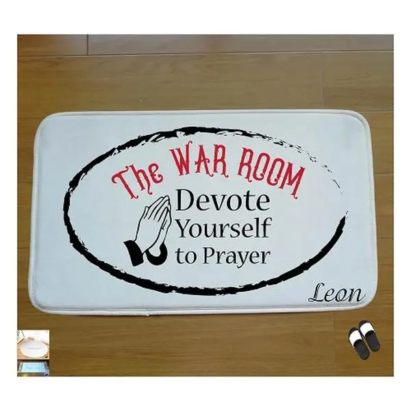 Customized Prayer Mat with Bible Verse & Your Name, Anti-Skid Base, Bedside Comfort Gift for Daily Devotion, Ideal for Family and Friends