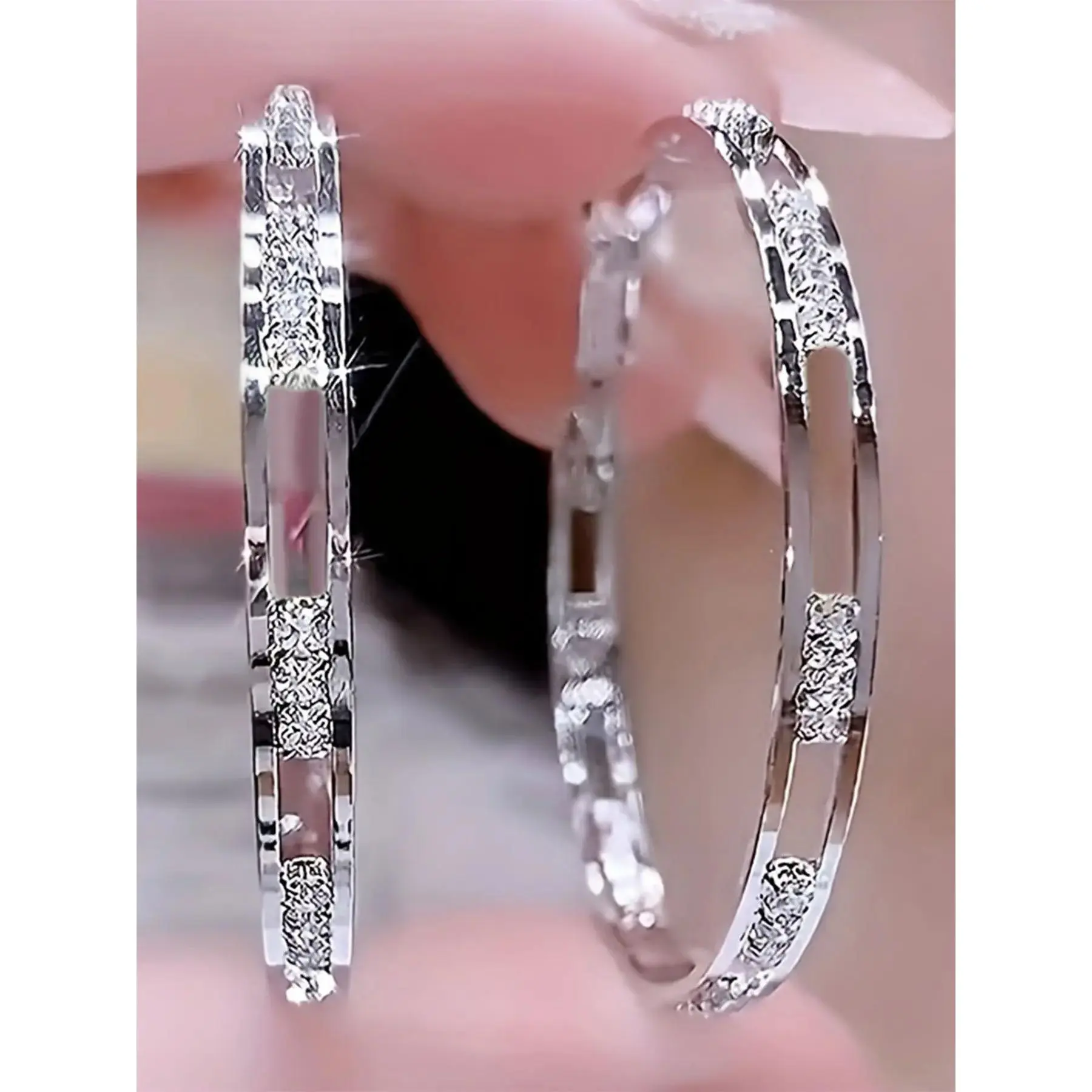 1 Pair Elegant Cubic Zirconia Drop Earrings Wedding Anniversary Ear Jewelry For Wedding Engagement Anniversary Party Jewelry Valentine's Day Gift