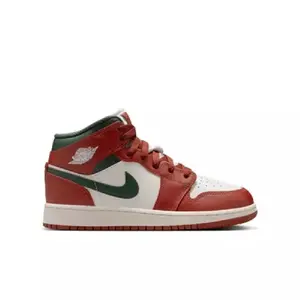 Youth Jordan 1 Mid Sail/Midnight Green (DQ8423 105) (GS)