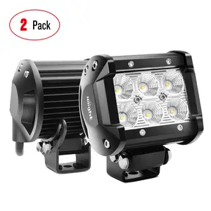 Nilight Led Pods 18W 1260LM Flood Off Road Driving Fog Light Bar Work Lighting for Truck Tractor Pickup Boat SUV ATV UTV 4WD Car 4x4 Van Camper Motorcycle Dirt Bike Golf Cart 12V 24V