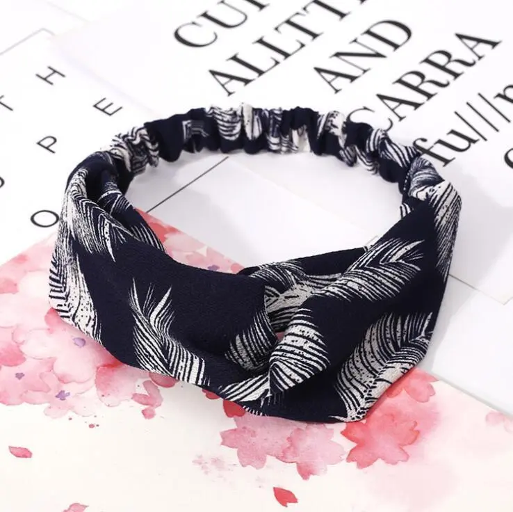 Vintage Printed Hair Headband for Women