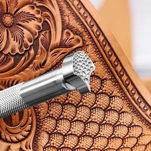 Leather Stamps Stamping Tool 304 Stainless Steel Professional Carving Tools for DIY LeatherCrafts