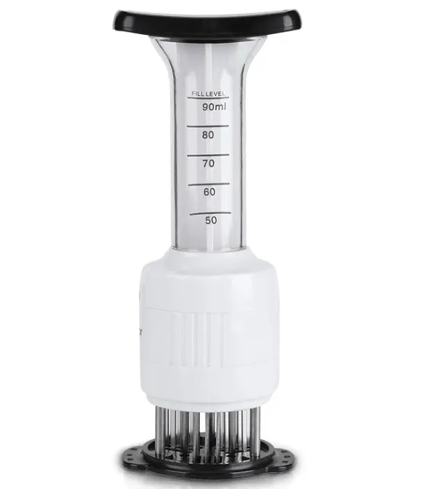 Meat Tenderizer & Marinade Injector Kit Stainless Steel Food Flavor Syringe for Injecting Marinade Liquid & Brine Ideal BBQ Tool for Smoking Turkey Beef Kitchen Utensils