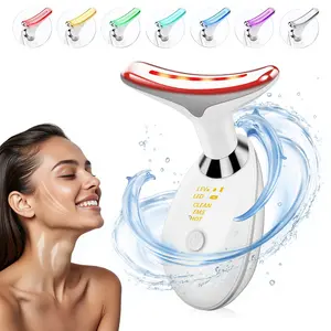 Facial Massager Neck Skin Lifting Firming Wrinkle Dark Circle Reducer Skin Care Face Sculpting Tool Anti Aging Devices Highlight Jawline Multifunctional Beauty Machine Led Beauty DEVICE