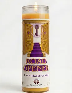 Road Opener Prayer Candle (Fixed) for Opening Roads to Opportunity and Prosperity | House of Rozel
