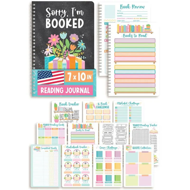 Reading Journal for Women - Book Log, Review & Rating Tracker for Book Lovers, Gifts for Readers & Kids Who Love to Read