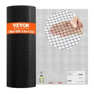 fathersdaygift VEVOR Hardware Cloth, 36''x 100' Galvanized Wire Mesh Roll, 19 Gauge Chicken Wire Fence Roll, Vinyl Coating Metal Wire Mesh for Chicken Coop Barrier, Rabbit Snake Fences, Poultry Enclosures