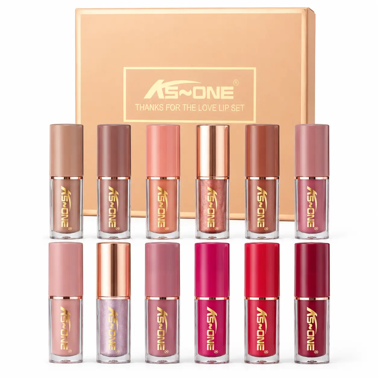 12-Color Lipgloss & Liquid Lipstick, Matte & Pearlescent Finish, Long-Lasting & Moisturizing, for Everyday & Party Wear, Gift for Women, Lip Makeup Set