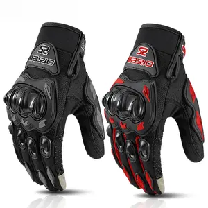 Summer Breathable Full Finger Motorcycle Gloves Non-slip Wear-resistant Motocross Racing Gloves Touch Screen Moto Biker Gloves Protective Gear Hand Grips Women's men's universal motorcycle gloves