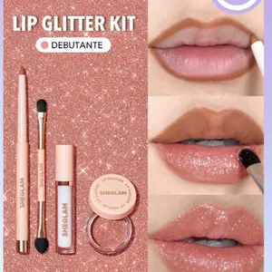 SHEGLAM Lip Dazzler Glitter Kit - Debutante Long-Lasting Glitter Lip Gloss for Makeup and Cosmetic
