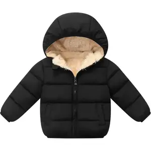 Baby hooded down jacket, boys and girls, children's thick warm winter coat jacket