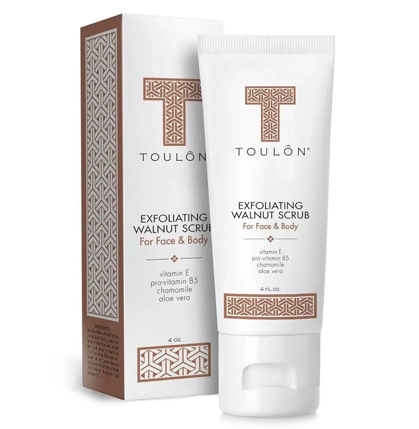 Exfoliating Face Scrub - Walnut Facial Exfoliator, Gentle Scrub for Face and Body; Great Exfoliant for Women or Men