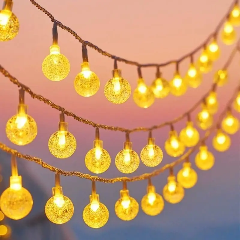10FT Waterproof LED Outdoor Hanging String Lights, Suitable for Porch, Deck, Garden, Backyard & Balcony