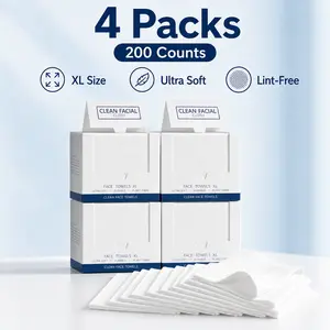 Clean Face Towels XL Oversized Disposable Cleansing Towel Super Soft Thickened Plant Fiber 50 Sheets per Box Cost Effective Upgrade