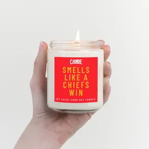 Smells Like a Football Win Scented Candle - Candle for Game Day Decor & Gift - Long Lasting 40 Hours Burn Time - Football Gift