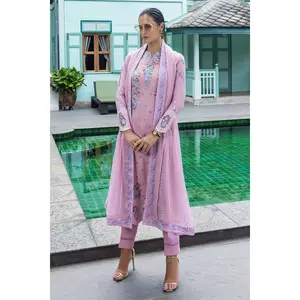 Mushq - Hemline-Leore Three Piece Raw Silk Suit