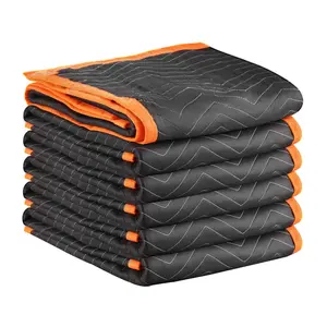 VEVOR Moving Blankets 6 Pcs, Summervibes,Summervibes, 72 x 40 in (32 lbs/dz) Large Packing Blankets with Cotton Filling, Heavy Duty Nonwoven Fabric Padded Moving Blanket for Shipping, Wrapping, Protecting Furniture