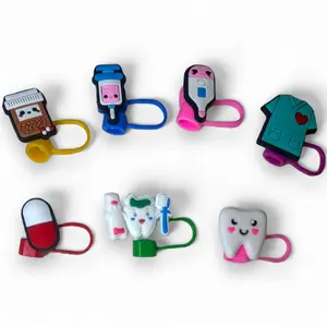 Medical Dental Sturdy Reusable Straw Topper for Drinkware, Tumblers, Cup, bottles Disposable