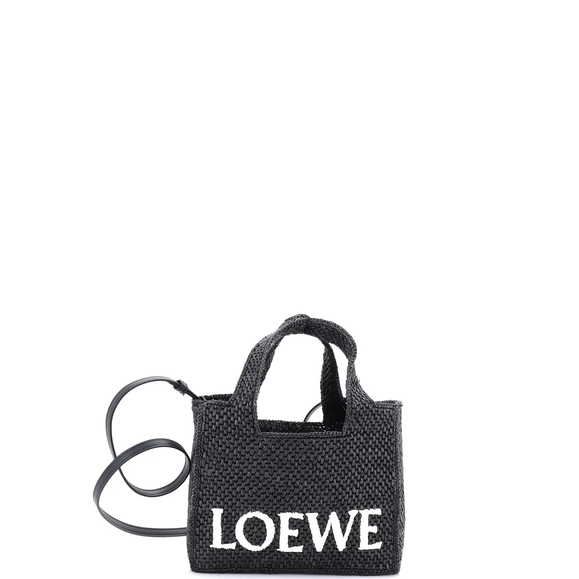 Pre-owned Loewe Raffia Tote Bags REBAG Paula's Ibiza Logo Convertible Tote Small by Rebag