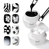 GAOY Black & White Painting Gel for Nail Art, Creamy Gel Polish, No Wipe | for Lines, Floral Designs, Patterns or French Nails, Salon and Home DIY, UV Light Cure