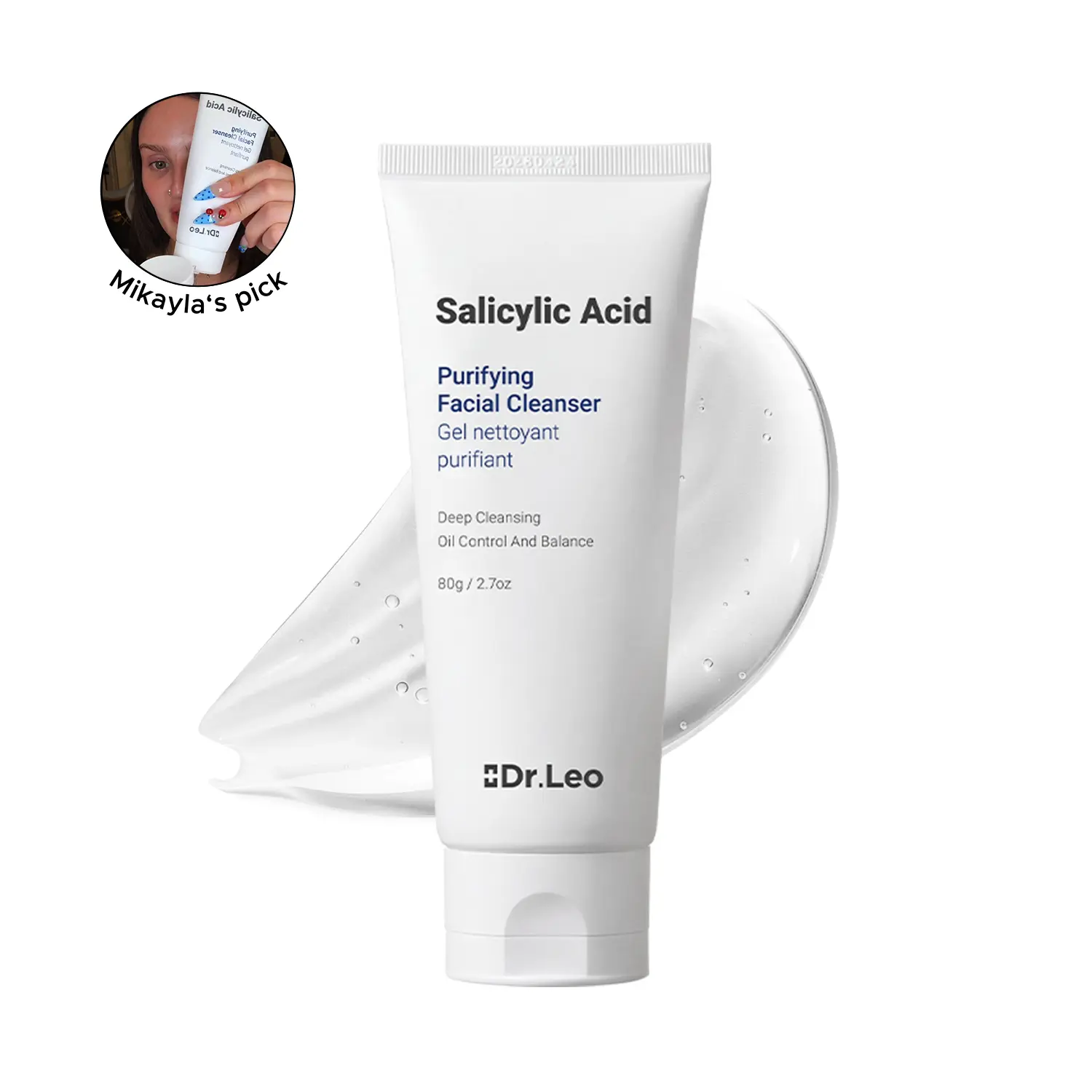 Dr. Leo Mild Salicylic Acid Gel Facial Cleanser - Acne-Fighting, Deep Pore Clean, Soothing, Oil Control Daily Face Wash for Sensitive Skin (Smooth Complexion Support) Allergy-Free Facial Cleansers, Gentle, Cleansing Facial #sohochic