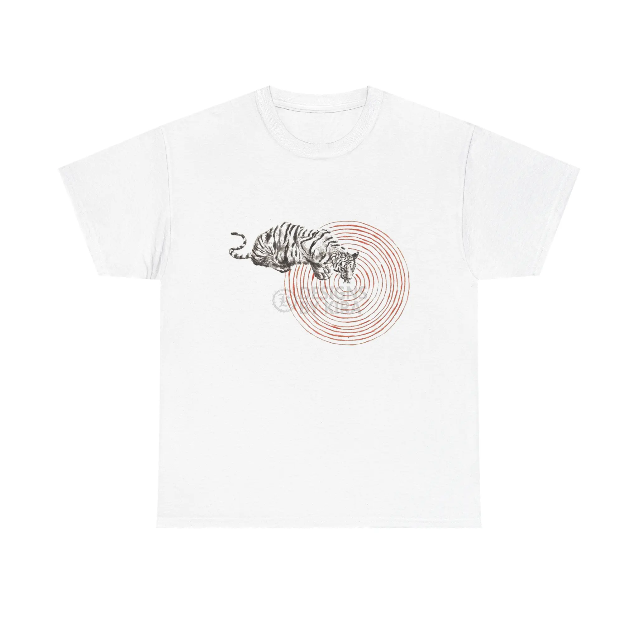 Tiger at the Watering Spot T-Shirt | Jungle Tiger Graphic Unisex Cotton Tee