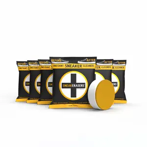 SneakERASERS Pre-Moistened Instant Sole and Sneaker Cleaner, Patented, Premium Dual-Sided Sponge