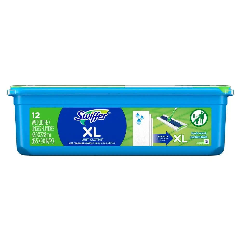 Wet Mopping Cloth Refills with Open Window Scent (12-Count)