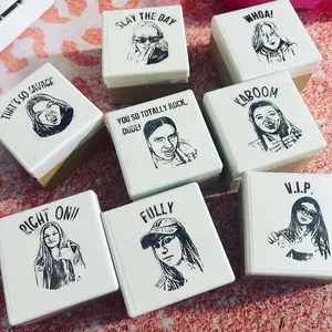 Custom face stamp. Stamp for small business. Teacher face stamp