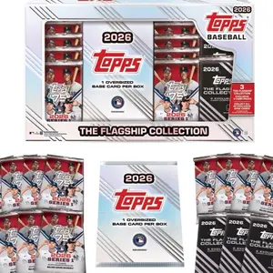 Topps 2026 The Flagship Collection MLB Baseball Trading Cards. - **single  pack** this boxes have signitures,numbered, and patches. With a a lot of other goodies. You will receive one pack from this box